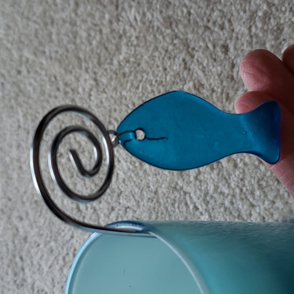 Blue Glass Tealight Holders with Glass Fish - Picture 3 of 10